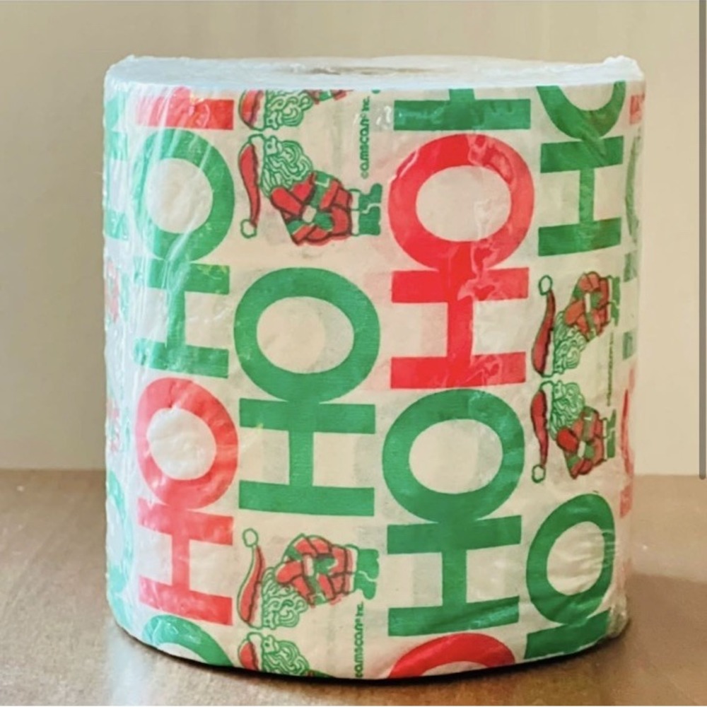 Vintage Toilet Paper Ho Ho Ho Christmas Holiday Novelty Paper Sealed- Amscan